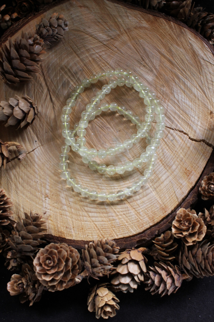 Libyan Desert Glass Bracelet 6mm or 8mm Beads, High Vibration Crystal Gemstone for Manifestation and Transformation