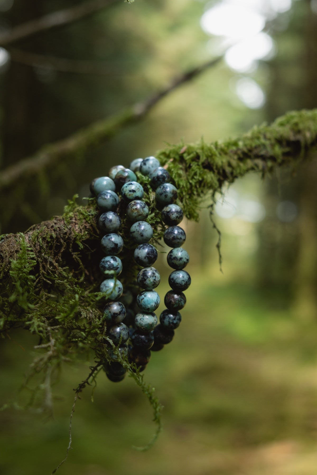 African Turquoise Crystal Bracelet, 8mm bead, Jasper bracelet, Crystal for good luck and prosperity, Healing crystal.