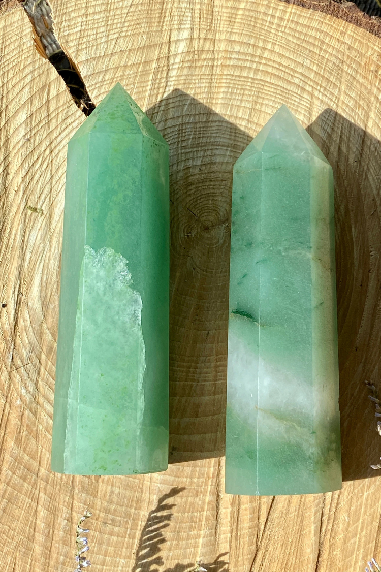 Green Aventurine Crystal Point Crystal for Luck, Crystal for Prosperity, Crystal for Opportunity, abundance crystal