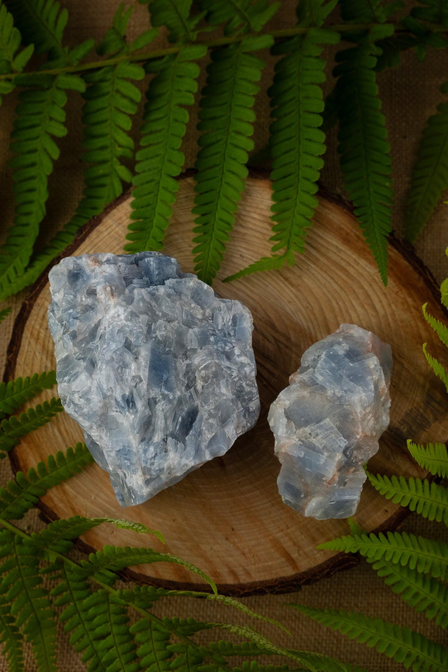 Blue Calcite Raw Crystal.