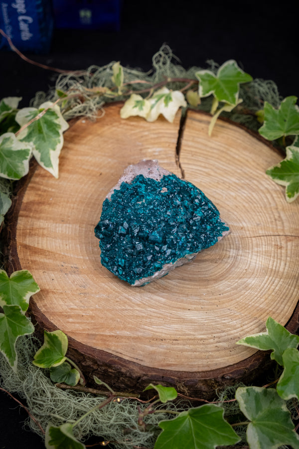 Dioptase Crystal, Double Sided Gemstone, Deep Green Healing Stone, Rare Collector Specimen, Heart Chakra Crystal, Raw Mineral