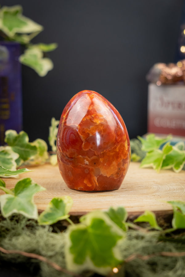 Carnelian Freeform Crystal, Polished Gemstone for Passion, Motivation, Creativity, Confidence, Sacral Chakra Healing