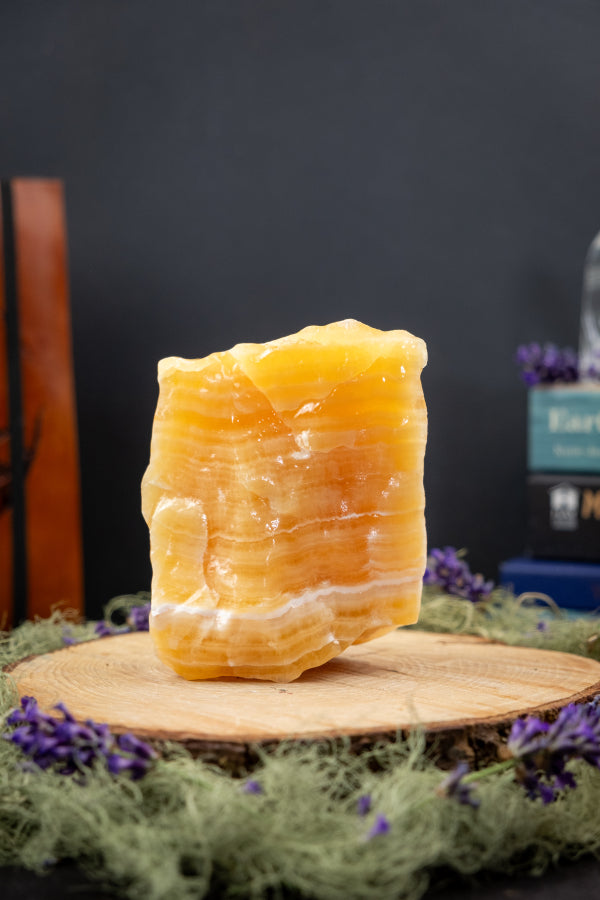 Orange Calcite Raw Stone, Exceptional Quality Healing Crystal, Ethically Sourced Gem for Creativity Joy and Energy Boost