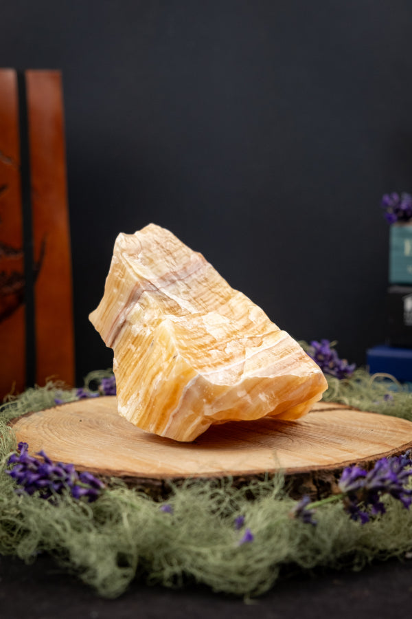 Orange Calcite Raw Stone, Exceptional Quality Healing Crystal, Ethically Sourced Gem for Creativity Joy and Energy Boost