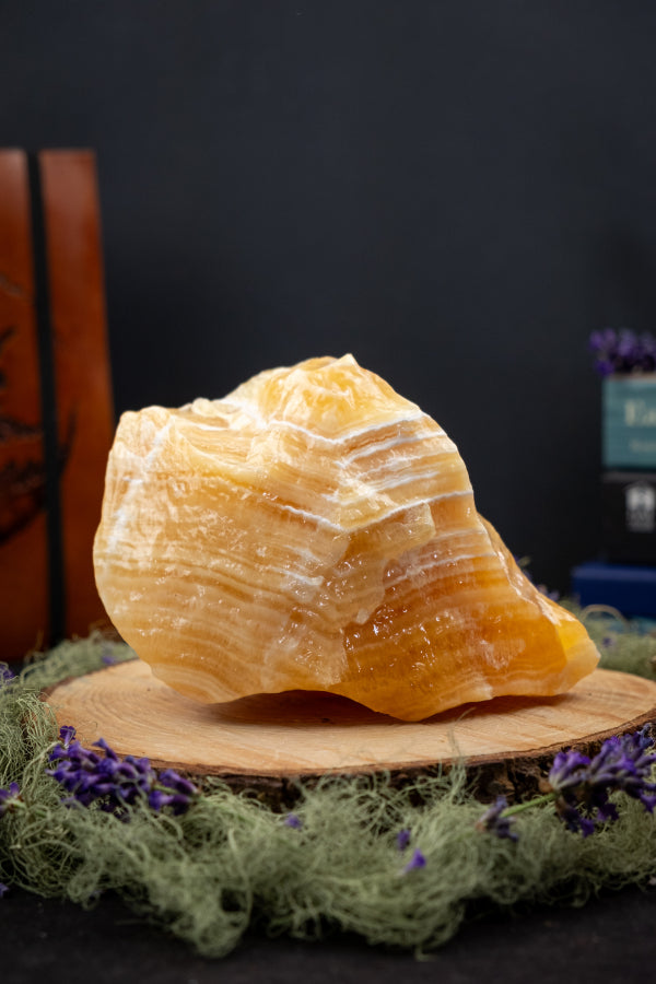 Orange Calcite Raw Stone, Exceptional Quality Healing Crystal, Ethically Sourced Gem for Creativity Joy and Energy Boost