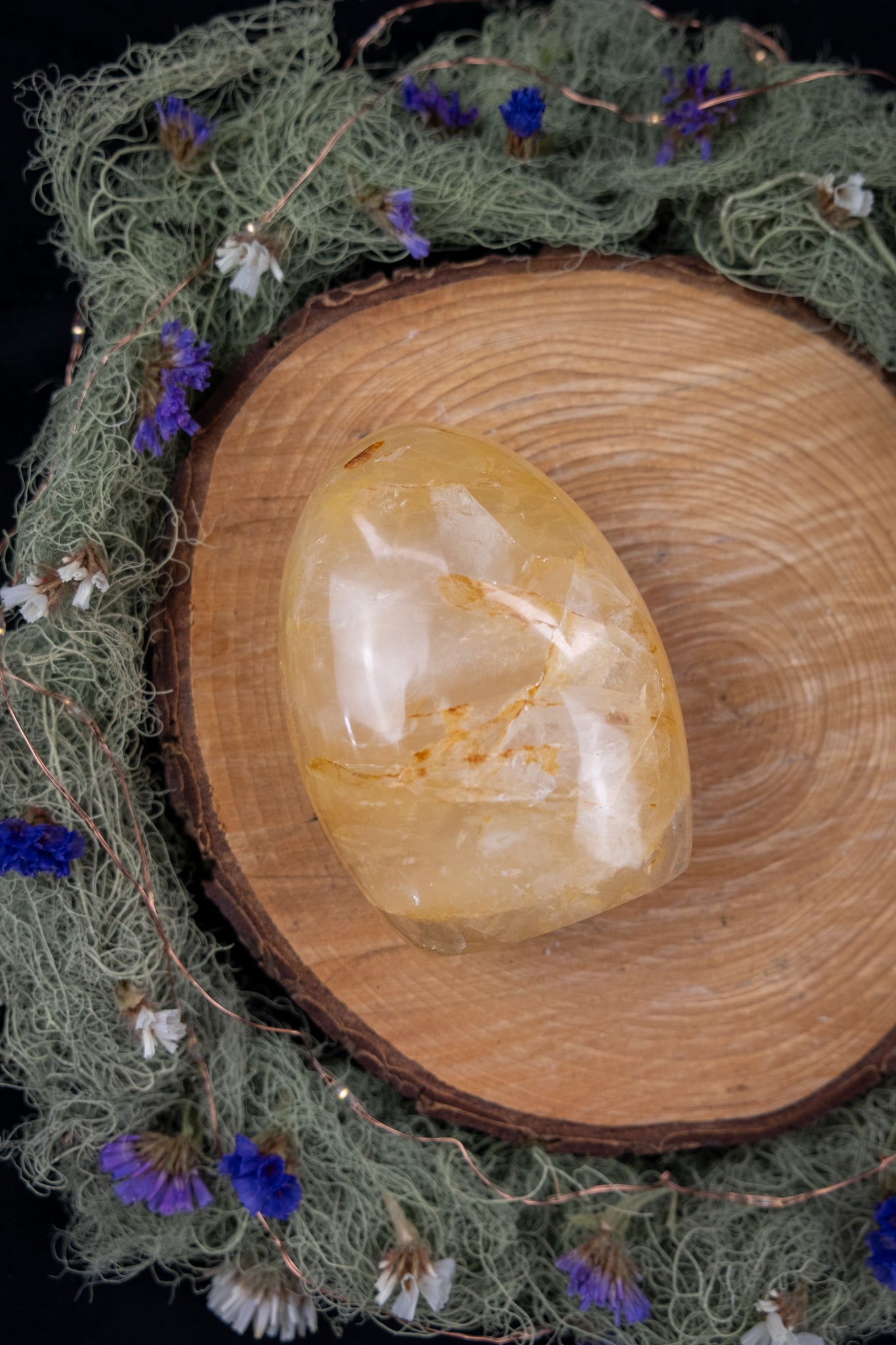 Golden Healer freeform with Girasol Quartz