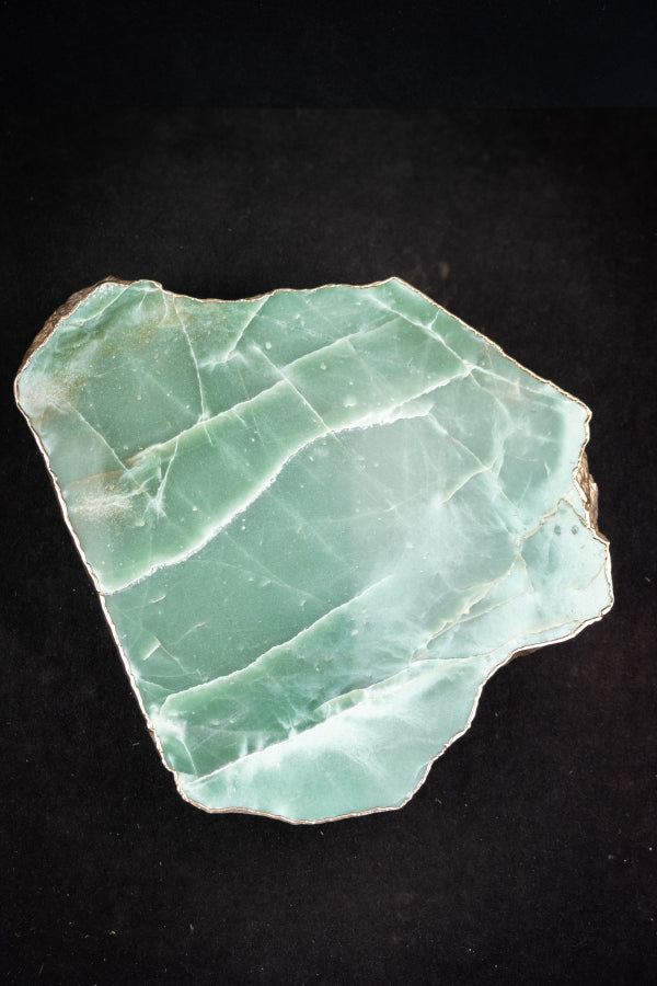 Large Green Aventurine Slab, Crystal Altar Plate, Gemstone Display, Reiki Charging Stone, Green Crystal Slice for Meditation or Home Decor