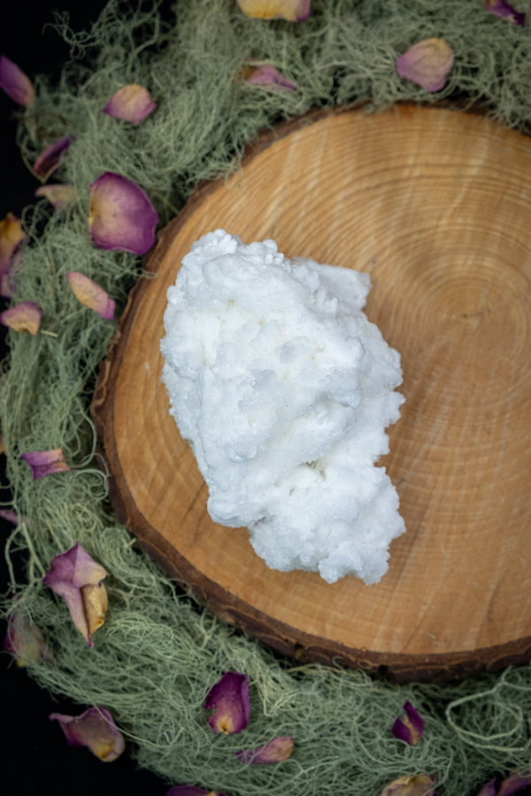 White Aragonite Cluster Crystal, Healing Stone for Calm, Peace, Grounding and Spiritual Growth
