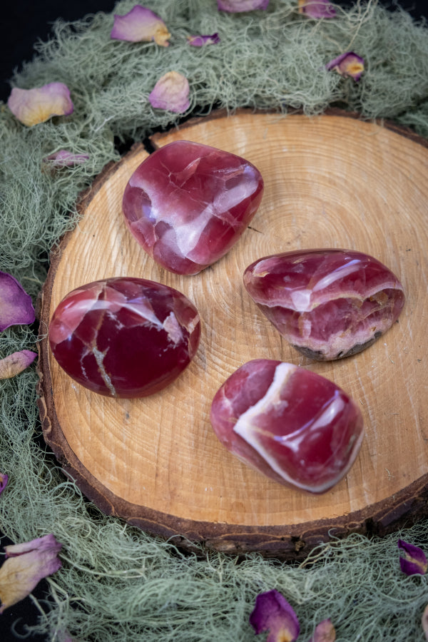 Gemmy Rhodochrosite Pebbles High Grade Crystal Stones for Healing Love Energy and Emotional Balance