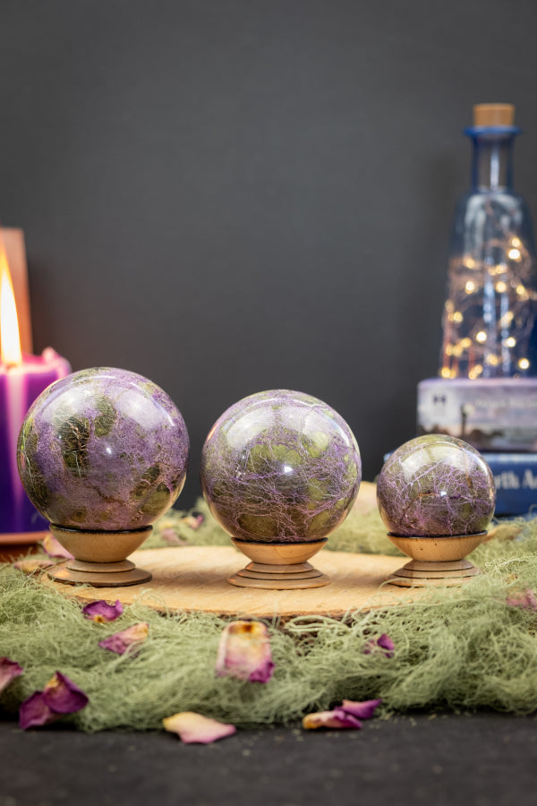 Atlantisite Crystal Sphere for Emotional Healing, Heart Wisdom, and Ancient Earth Energy Connection