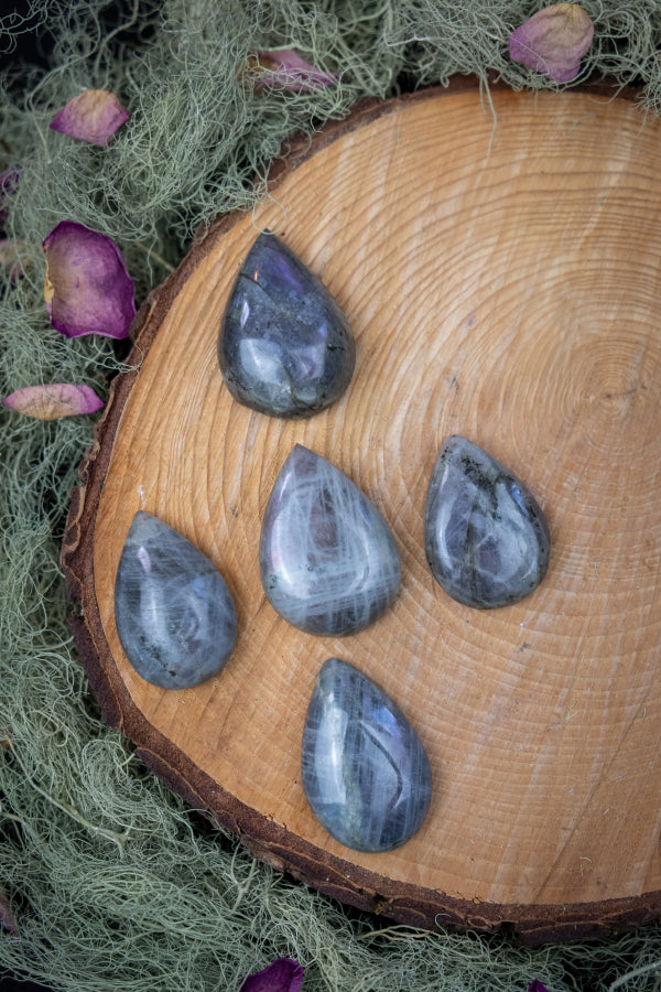 Pink Flash Labradorite Crystal Gem Stone Cabochon Intuitive Selection Oval Marquise Teardrop Healing Crystal