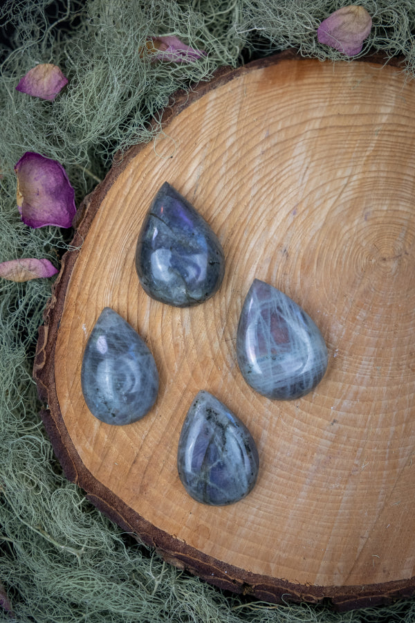 Pink Flash Labradorite Crystal Gem Stone Cabochon Intuitive Selection Oval Marquise Teardrop Healing Crystal