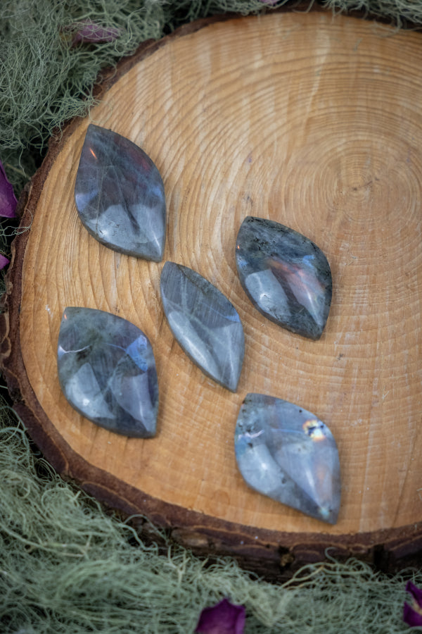 Pink Flash Labradorite Crystal Gem Stone Cabochon Intuitive Selection Oval Marquise Teardrop Healing Crystal