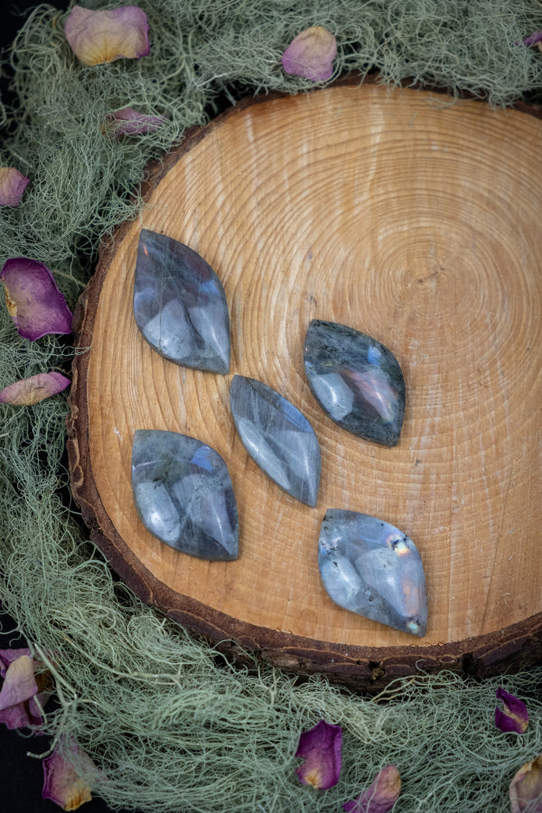 Pink Flash Labradorite Crystal Gem Stone Cabochon Intuitive Selection Oval Marquise Teardrop Healing Crystal