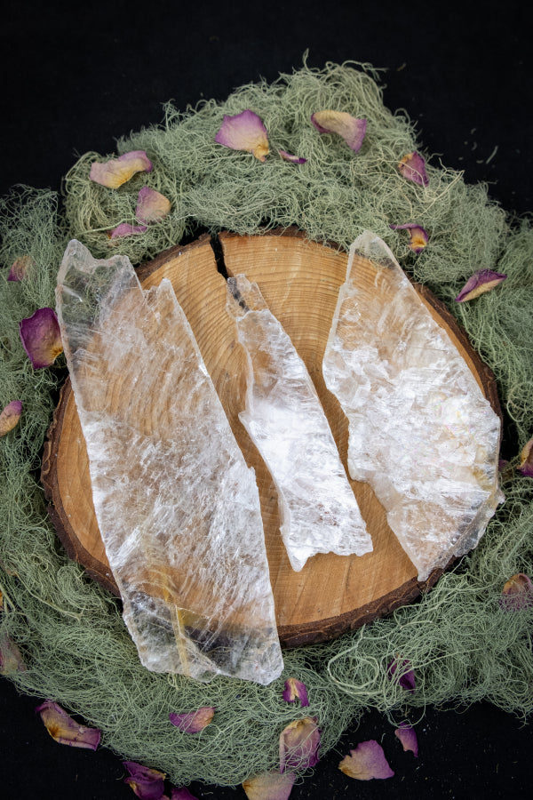 Rare Golden Etched Selenite Crystal, Natural Light Code Stone, Unique High Vibration Gem for Spiritual Awakening and Healing