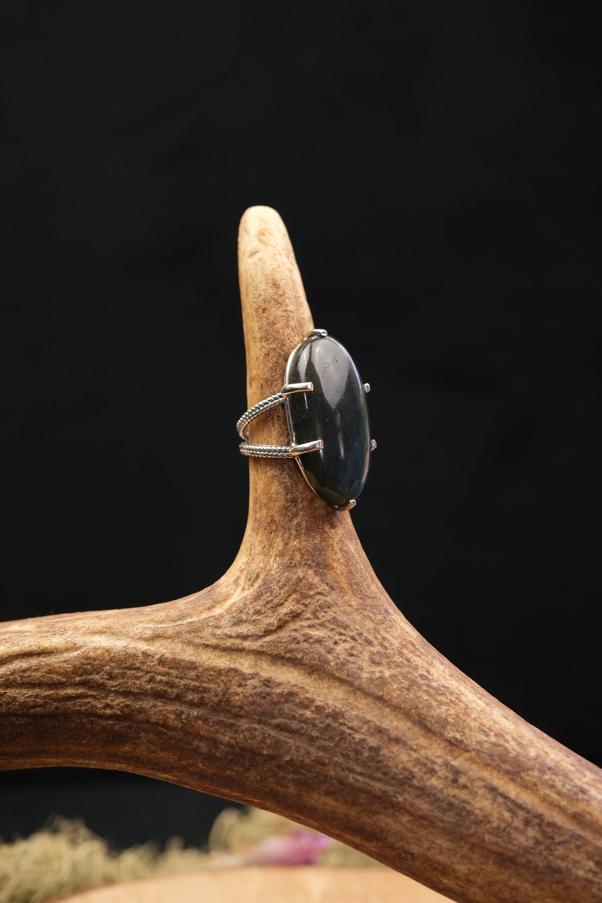 Labradorite Statement Sterling Silver Ring