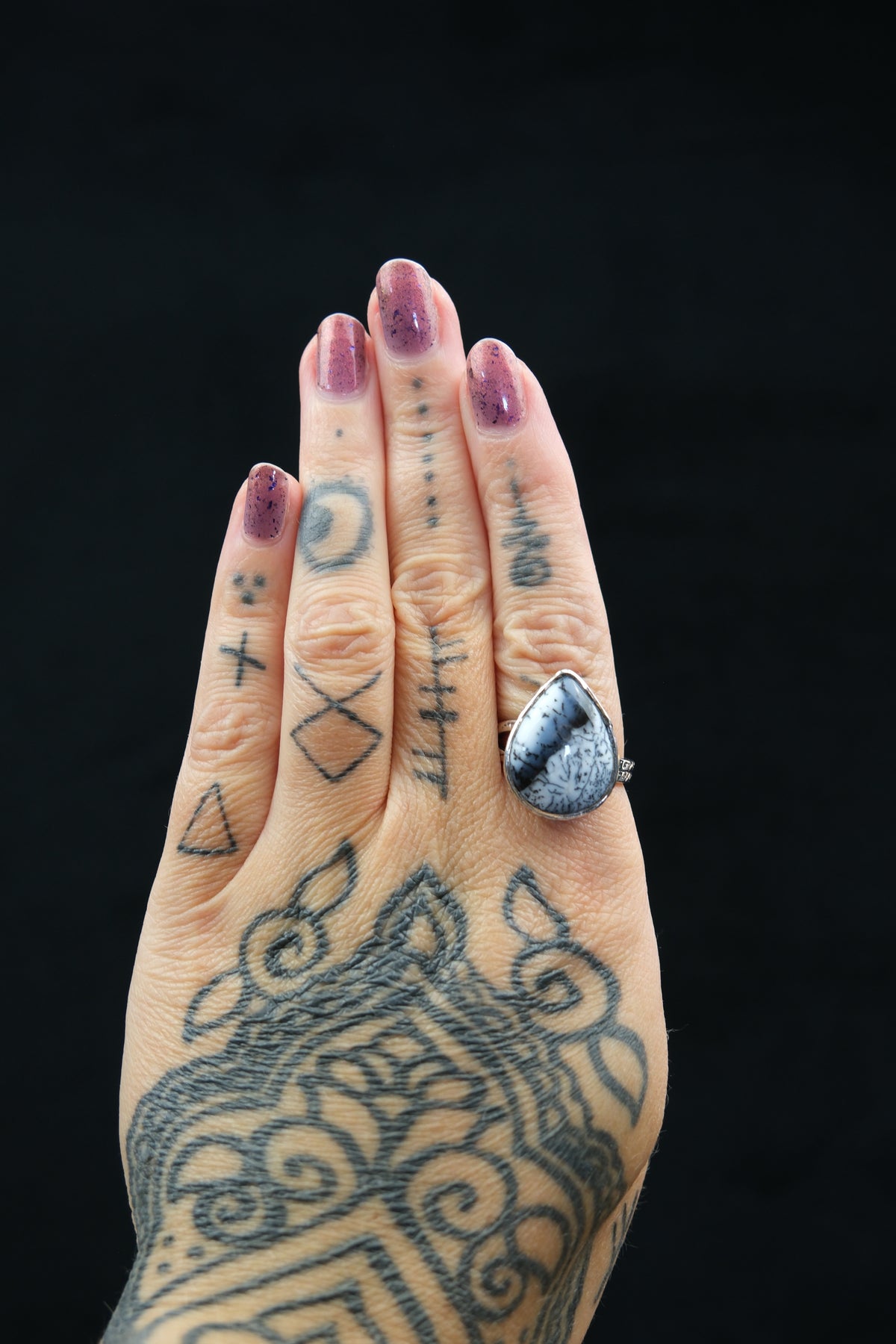 Merlinite Sterling Silver Ring