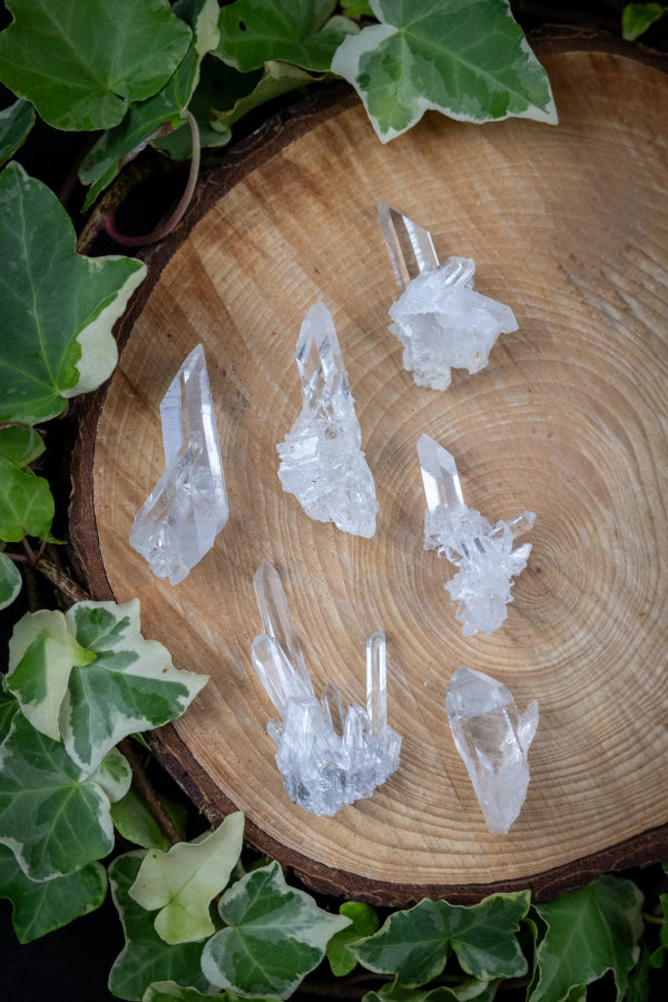 Mini Arkansas Quartz Cluster Crystal, Natural Quartz Point Stone, Master Healer Gem, Crown Chakra Healing Crystal Intuitively Chosen