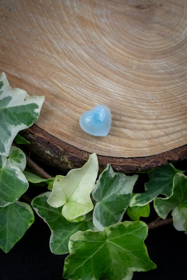 Larimar Heart, Soothing Ocean Gemstone, Calming Crystal, Emotional Healing Stone, Throat Chakra Stone