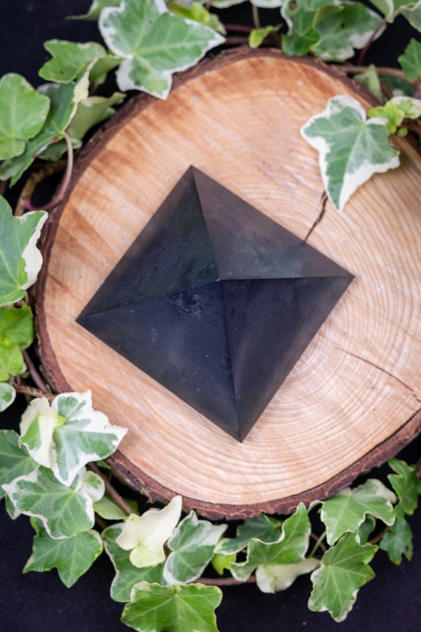 Shungite crystal pyramid, ethically sourced shungite, Grounding gemstone, Protective crystal, EMF crystal, black crystal, Premium grade shungite, Ethically sourced