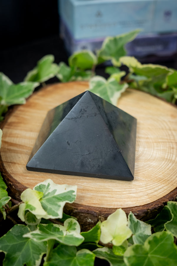 Shungite crystal pyramid, ethically sourced shungite, Grounding gemstone, Protective crystal, EMF crystal, black crystal, Premium grade shungite, Ethically sourced