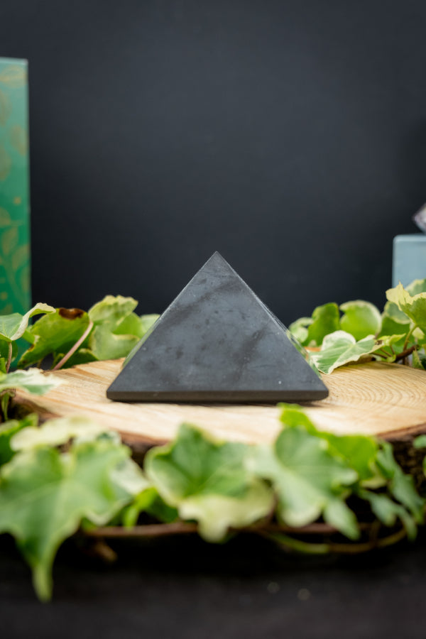 Shungite crystal pyramid, ethically sourced shungite, Grounding gemstone, Protective crystal, EMF crystal, black crystal, Premium grade shungite, Ethically sourced
