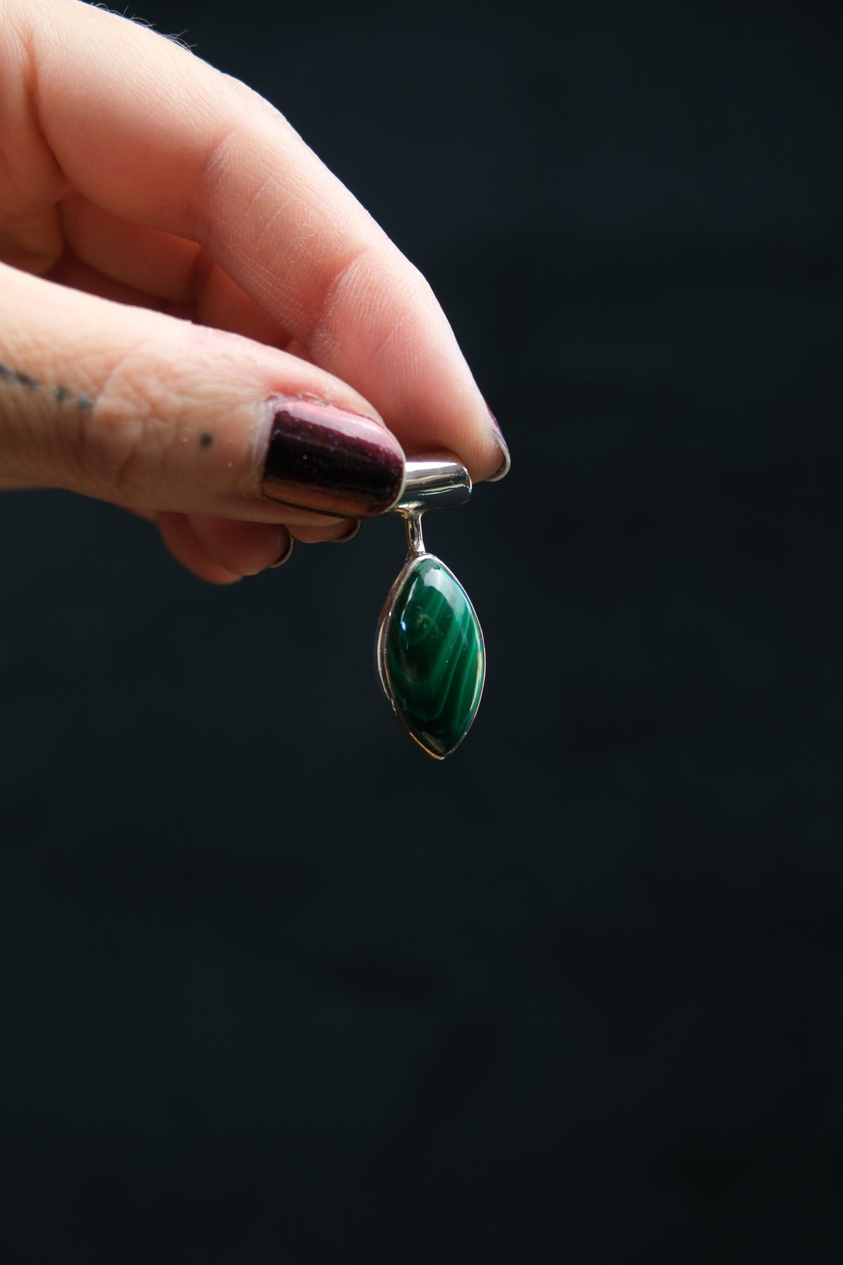 Malachite Sterling Silver Pendant