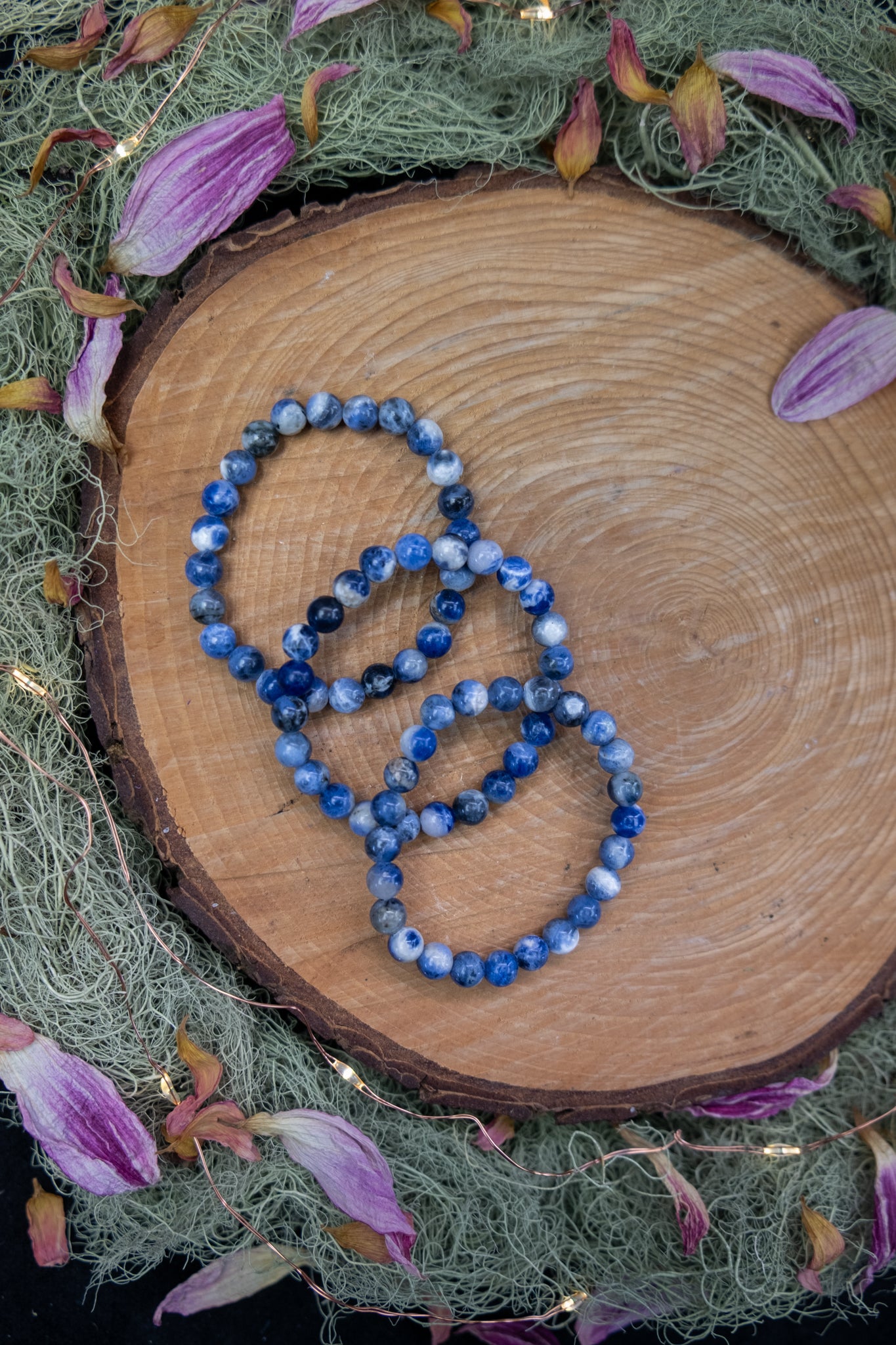 Children's Sodalite crystal bracelet, crystal for calm, times of upheaval, Express your true self
