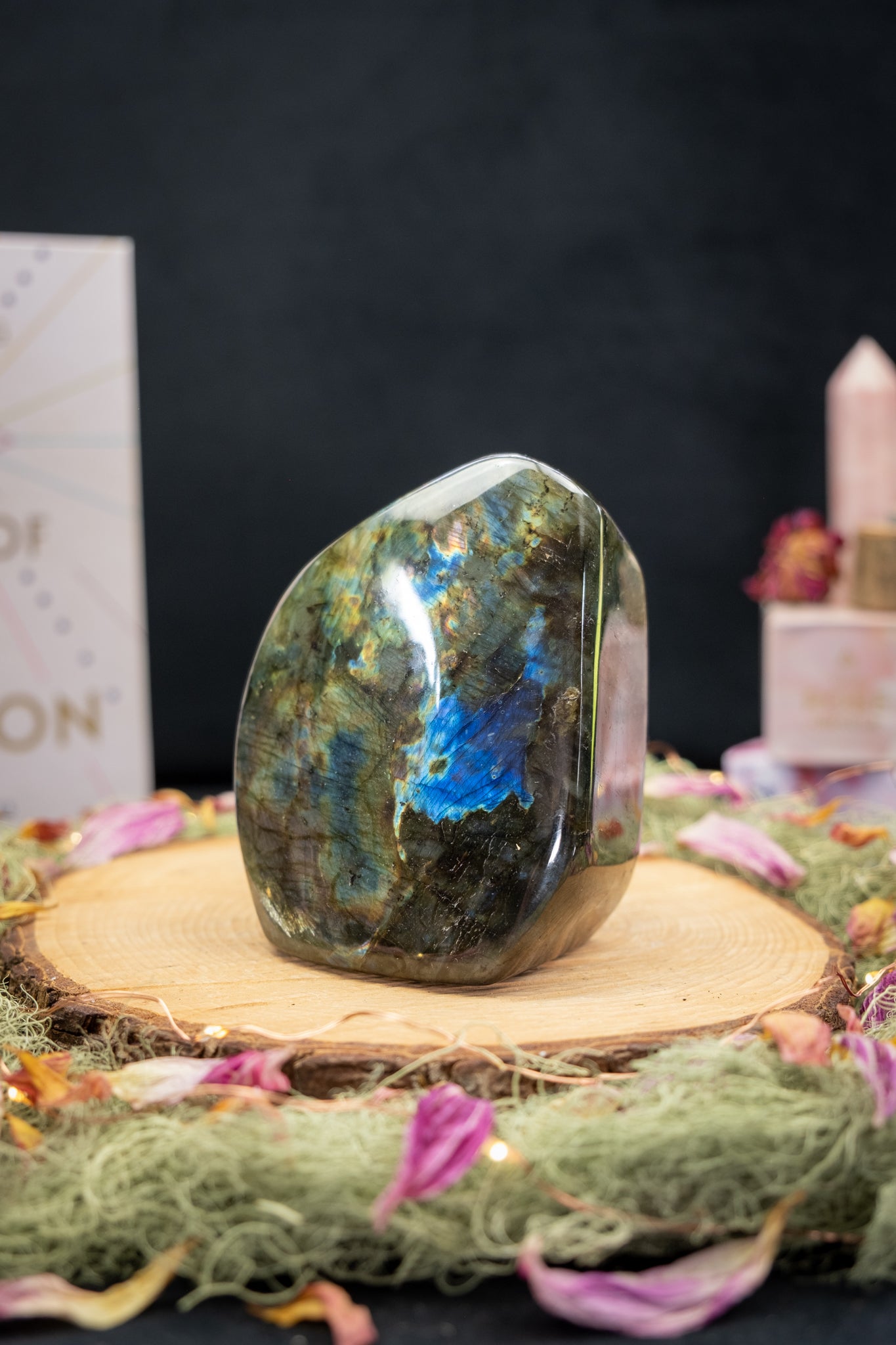 Labradorite Freeform, Large Flash Display Piece