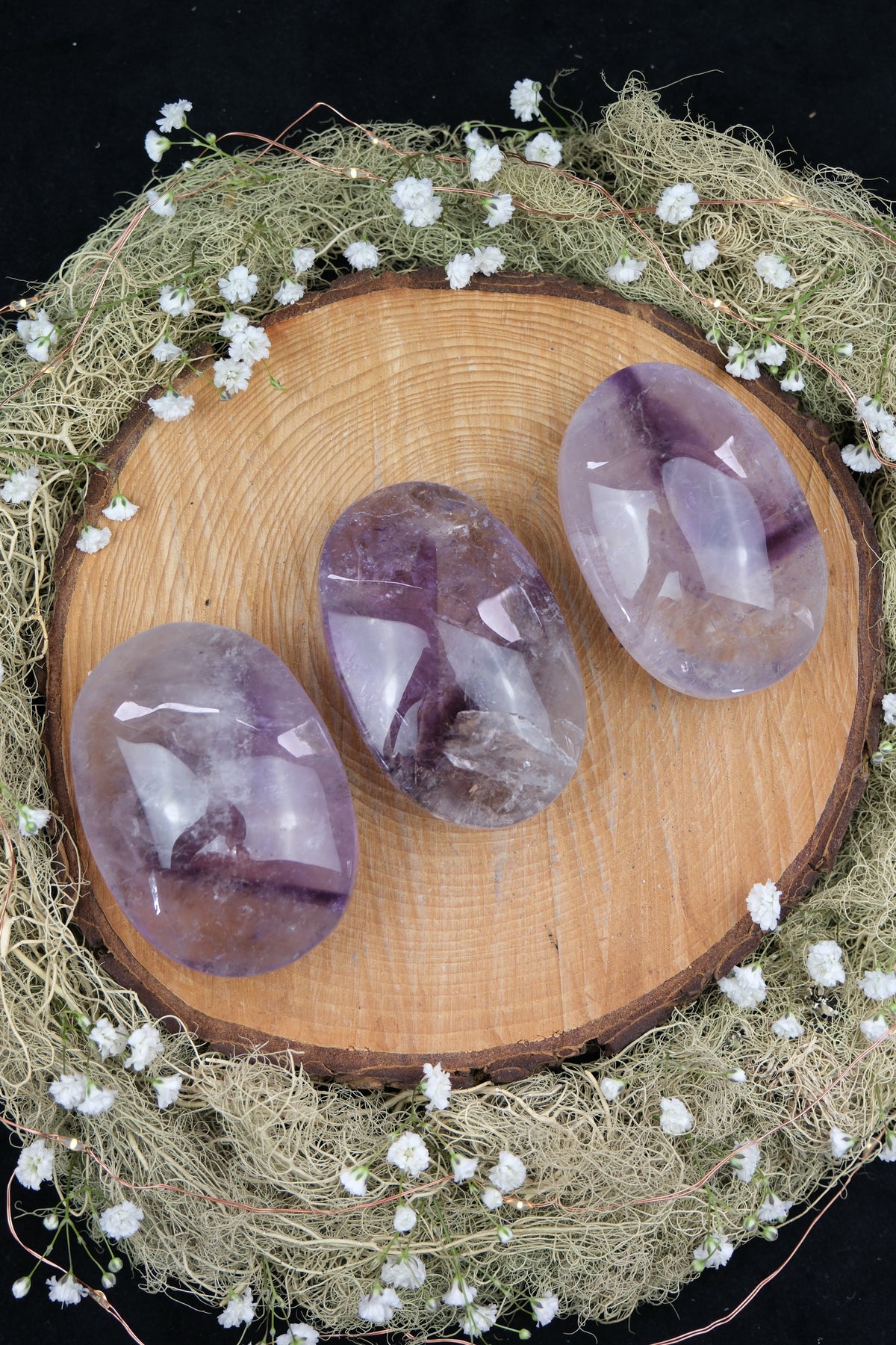Amethyst Phantom Palm Stone