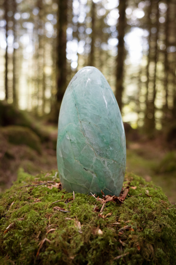 Green Moonstone Freeform, Heart Healing Crystal Stone, Emotional Balance Gem, Calming Soothing Crystal for Intuition and Growth