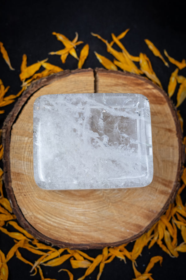 Exceptional High Grade Brazilian Quartz Box with Lid, Carved Crystal Gemstone Container for Energy, Healing and Sacred Storage