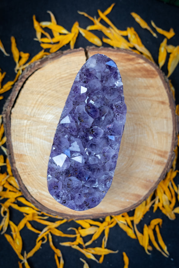 Amethyst Crystal Bed, Raw Amethyst Gemstone Cluster, Large Amethyst Stone for Healing Meditation Reiki Energy