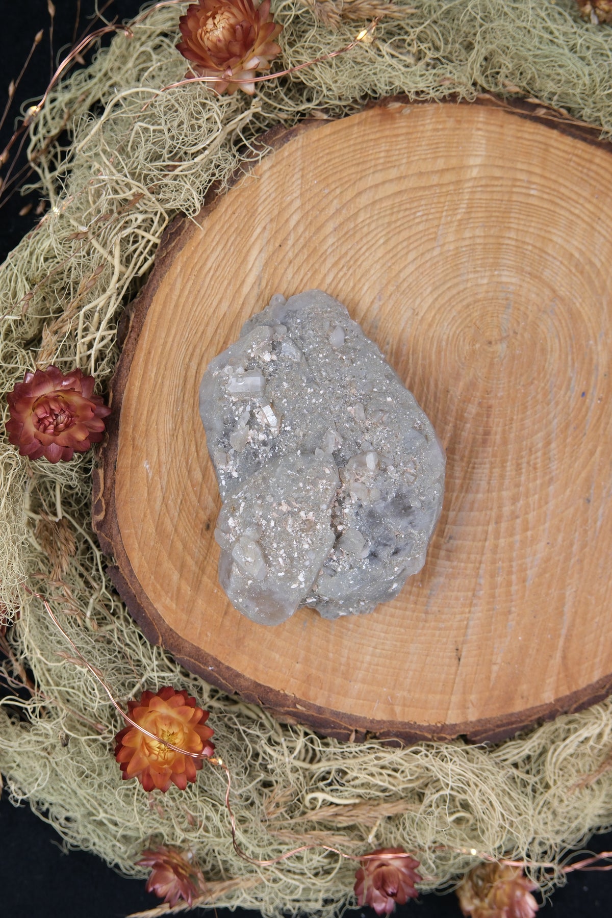 South African Smokey Lemurian Quartz with Barnacle Crystals