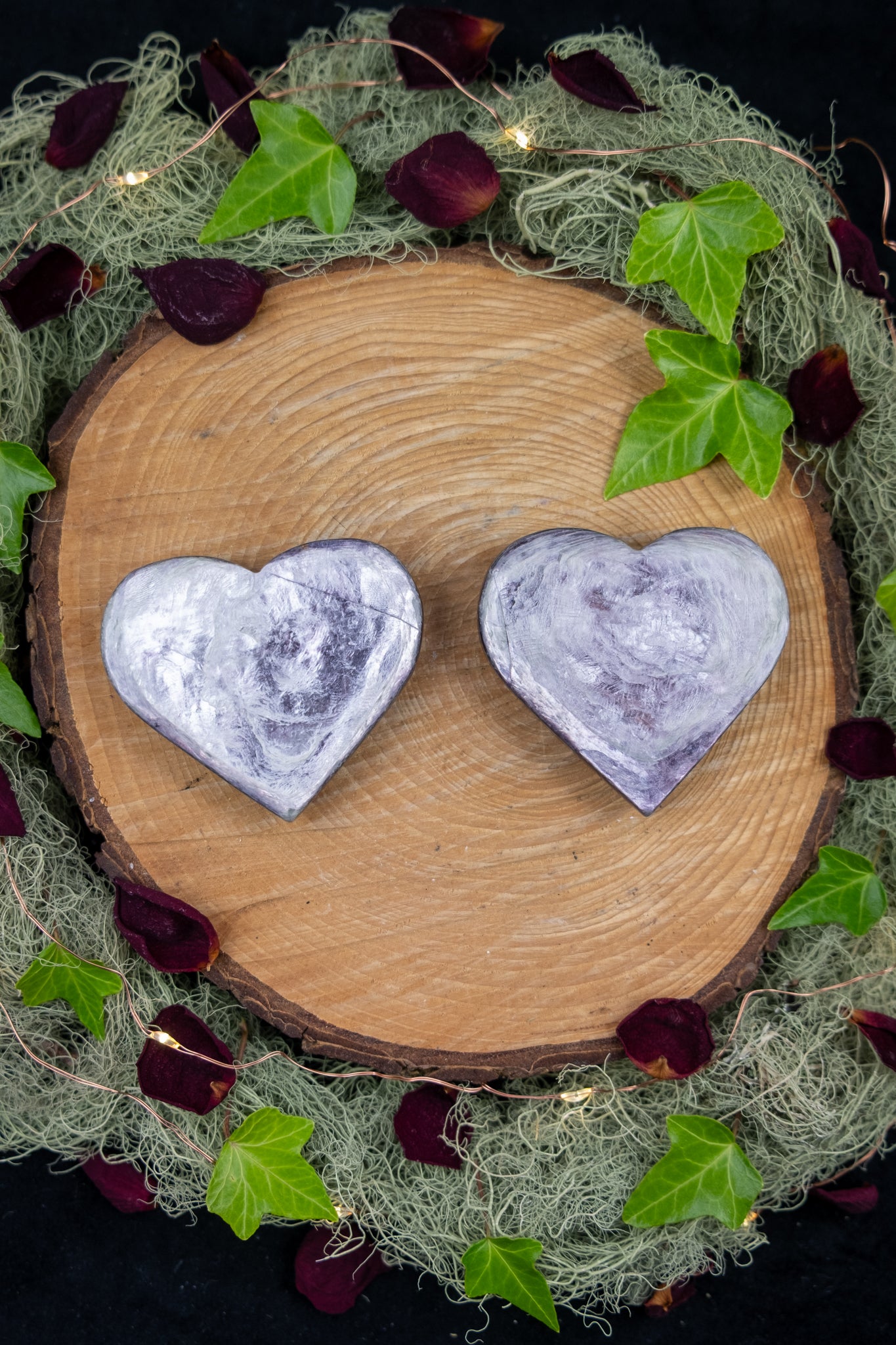 Gem Lepidolite Heart