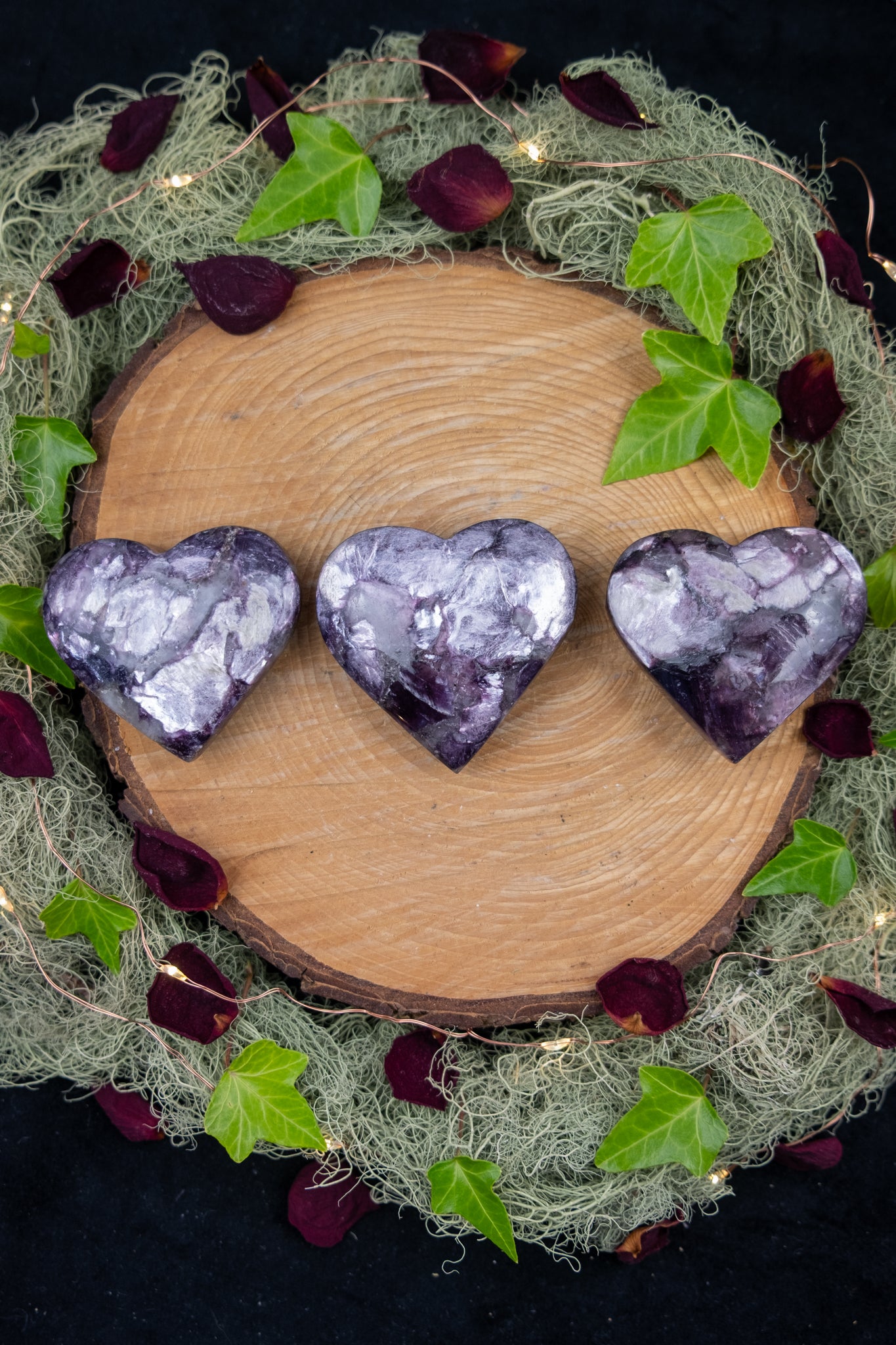 Gem Lepidolite Heart