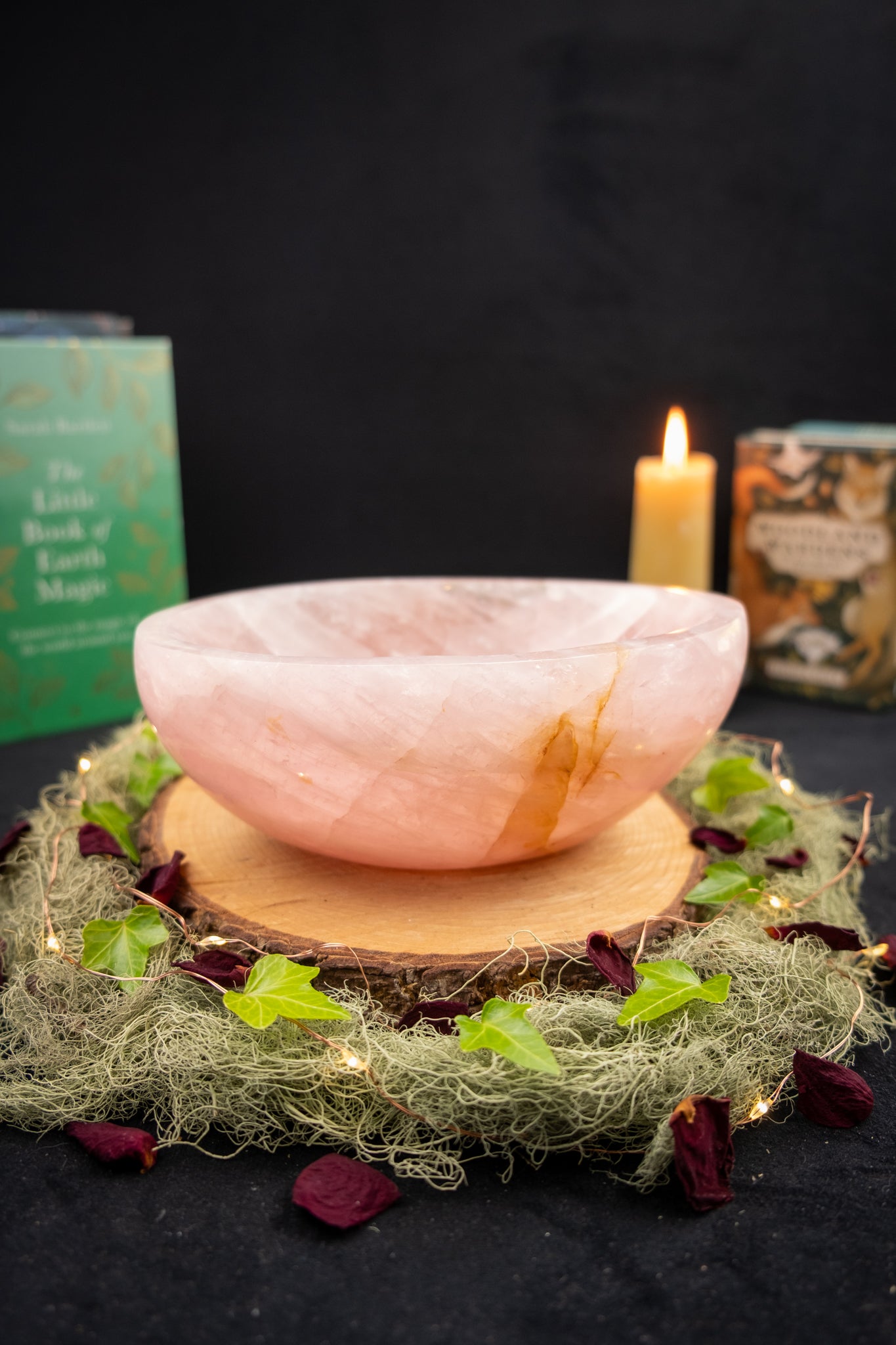 Rose Quartz and Golden Healer Bowl