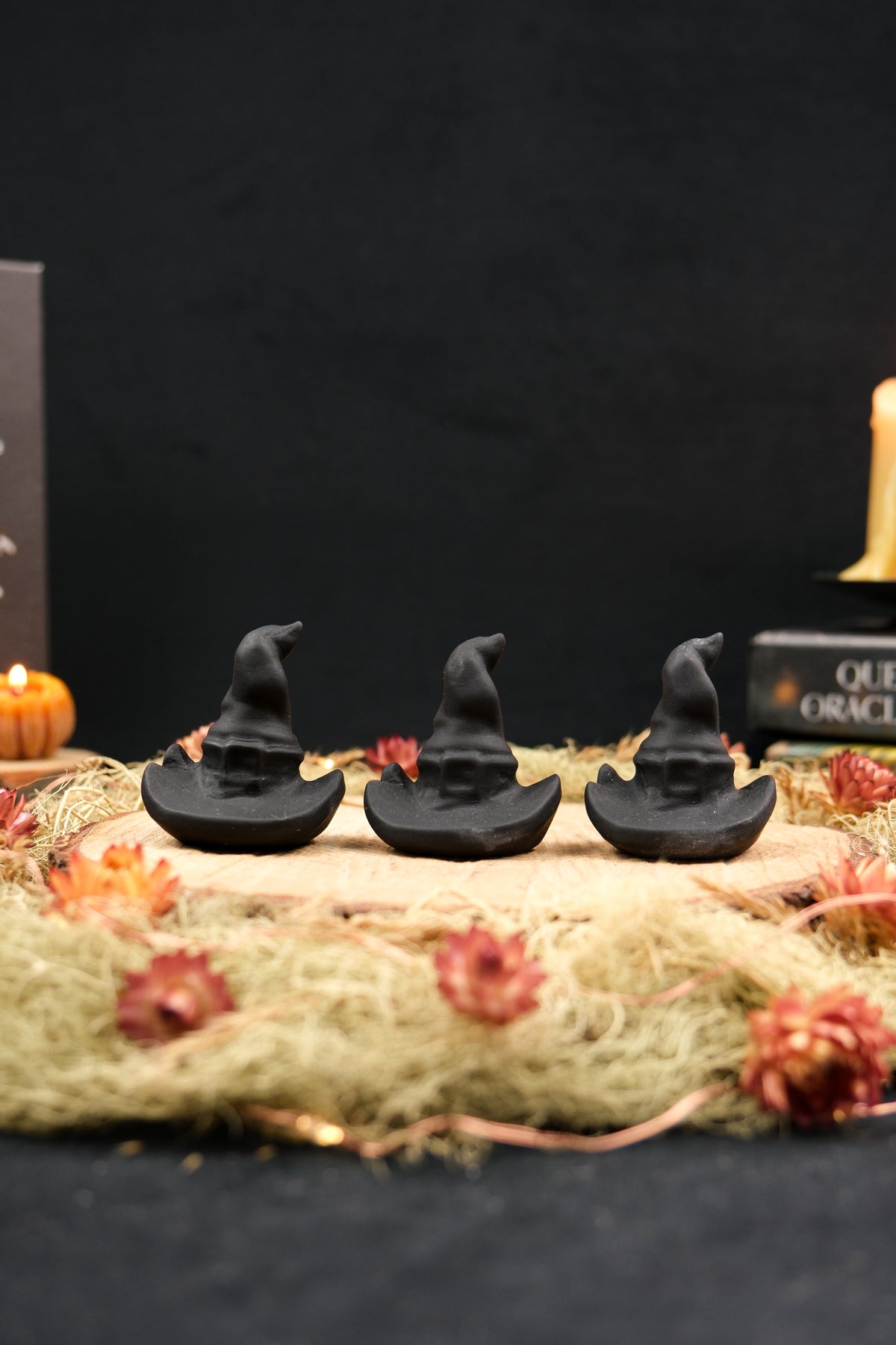 Black Obsidian Witch's Hat Carving