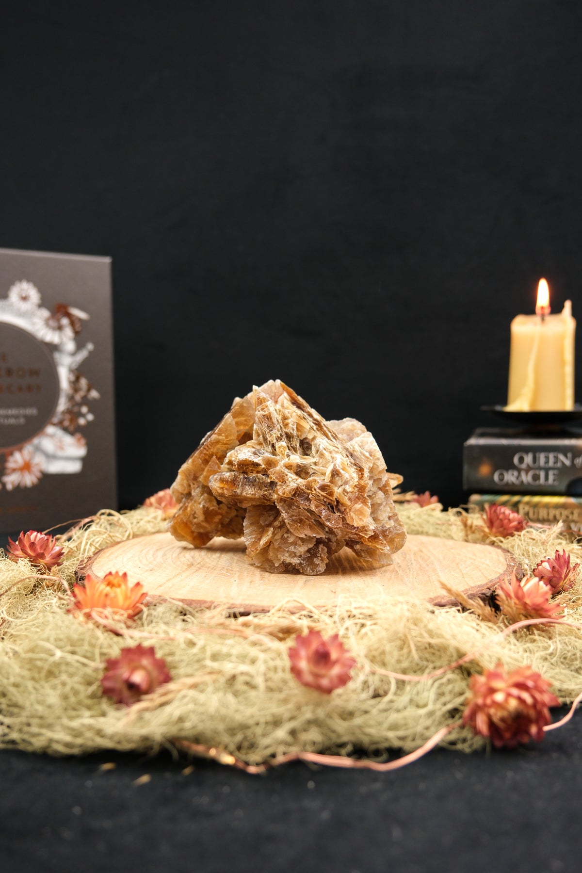 Golden Selenite Cluster