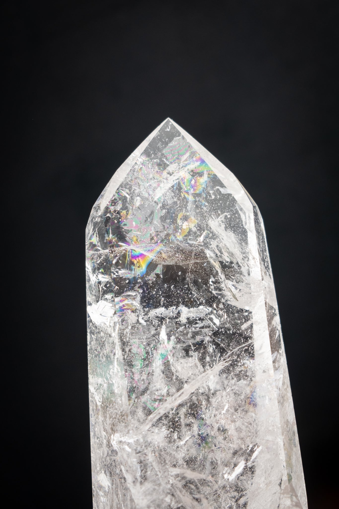 Lemurian Quartz Statement Point on Stand