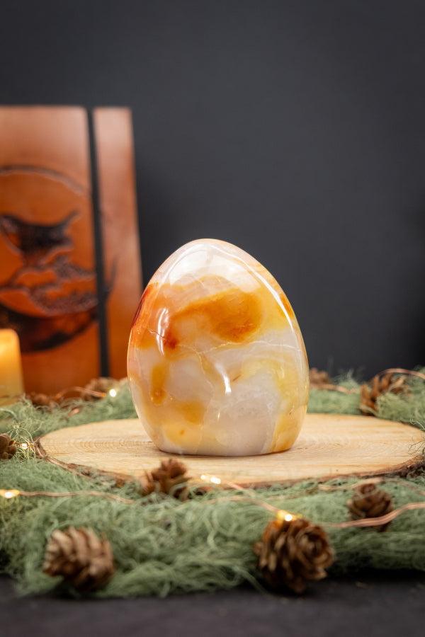 Carnelian Freeform, Fiery Crystal for Passion, Creativity, Confidence & Vitality, Energy Boosting Polished Gemstone
