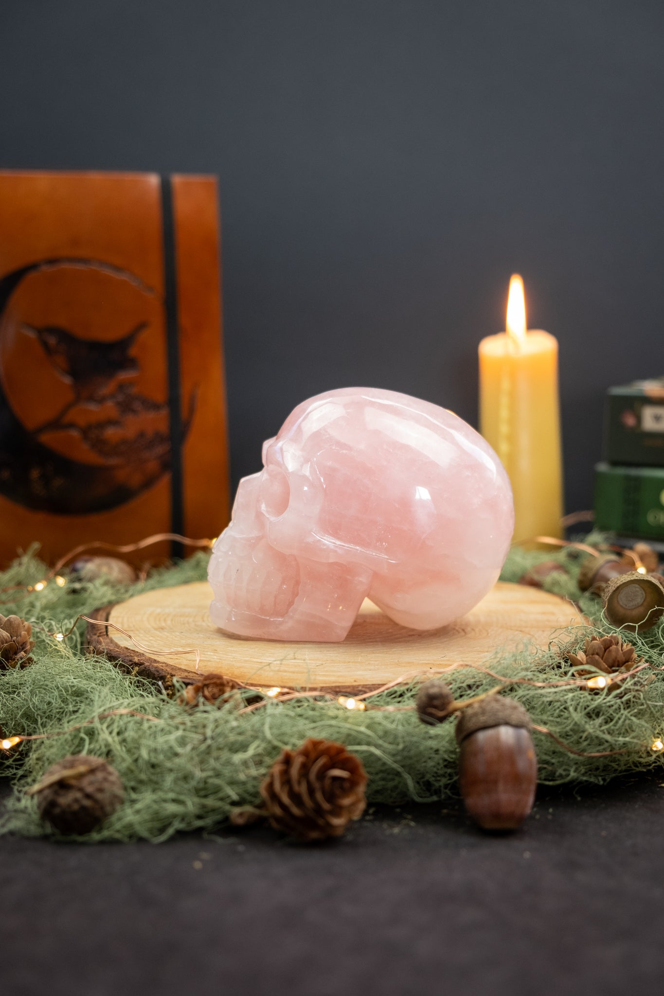 Rose Quartz Crystal Skull, High Grade Hand Carved Stone for Love Healing, Heart Chakra and Emotional Balance