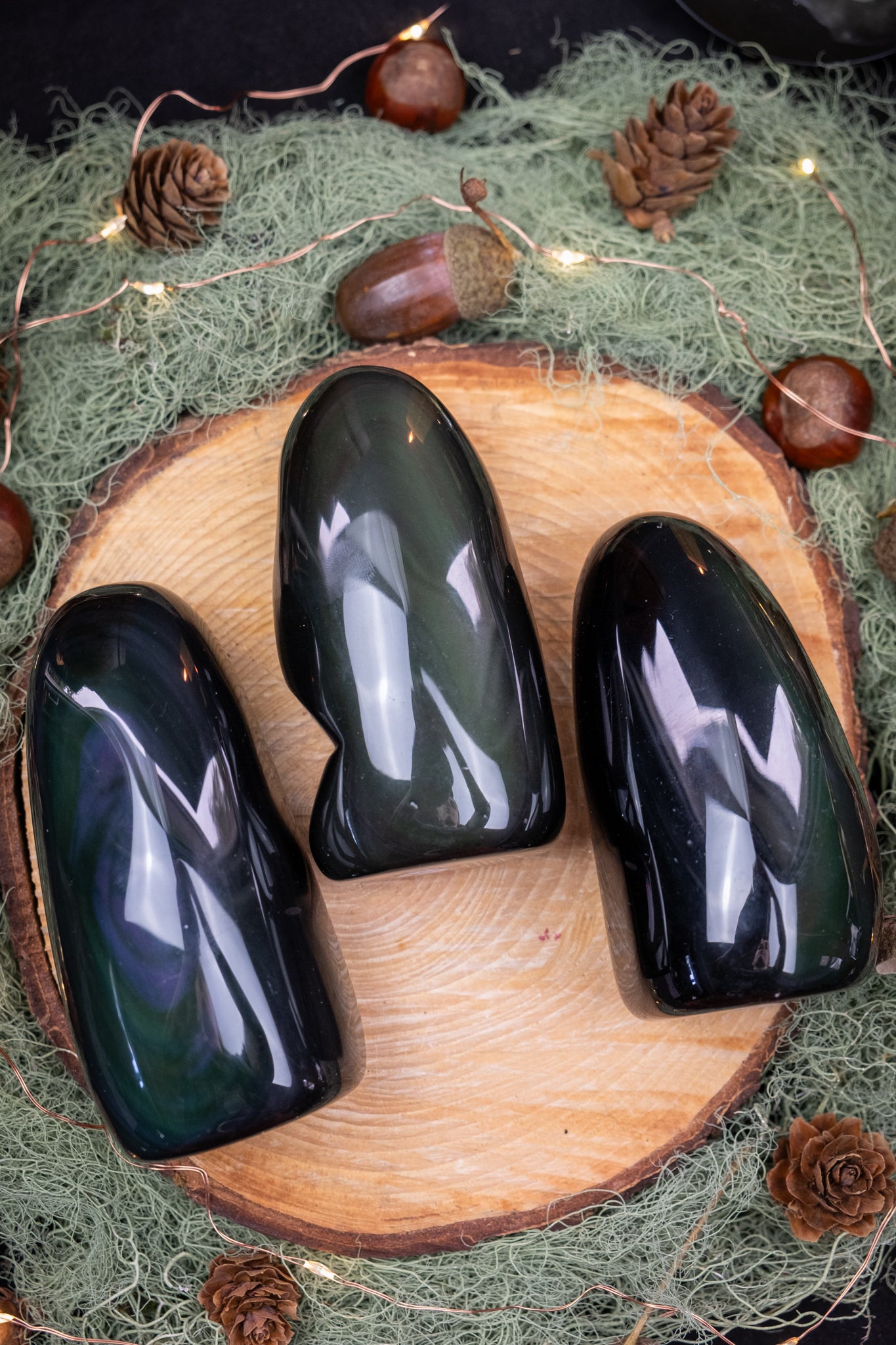 Rainbow Obsidian Freeform Crystal, Iridescent Volcanic Glass Stone for Protection, Healing and Emotional Release