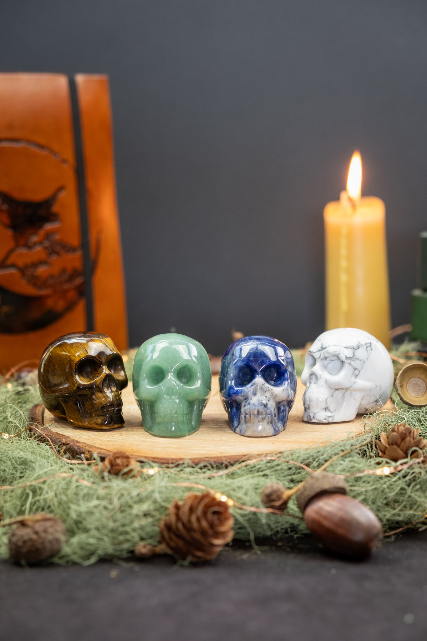 Tigers Eye Crystal Skull, Protection Stone for Strength Courage and Grounded Confidence