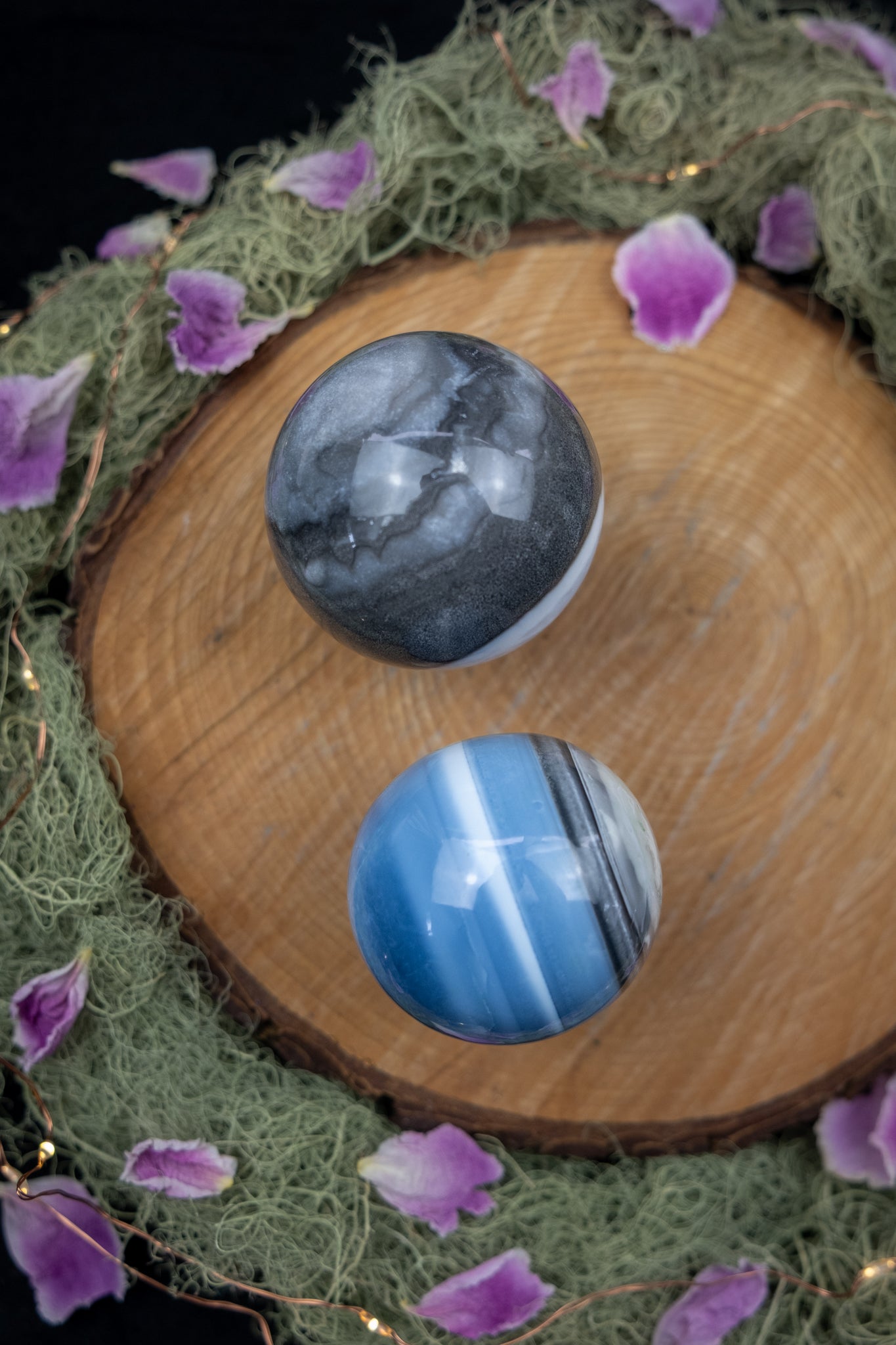 Owyhee Blue Opal Sphere, Rare Crystal