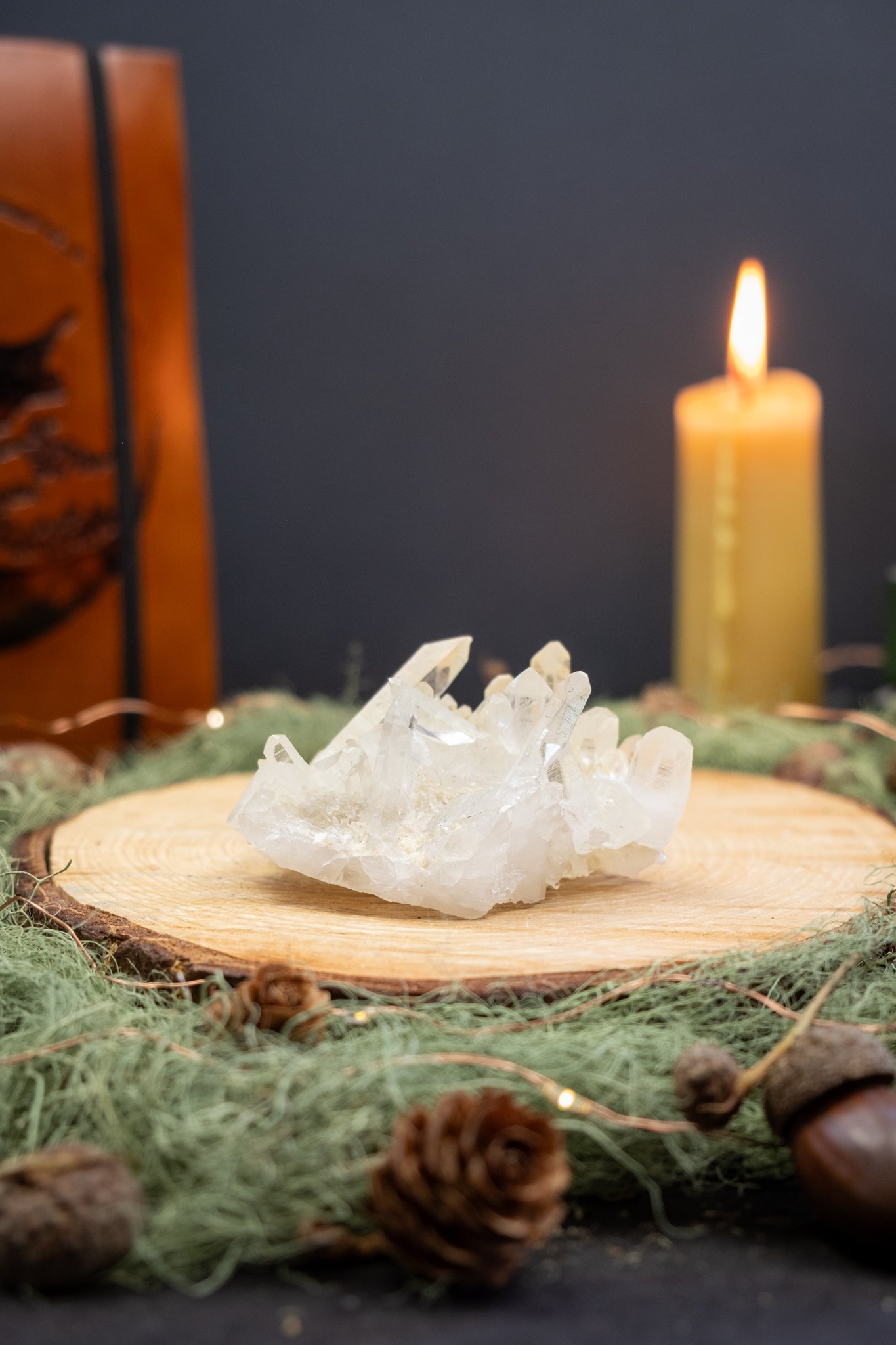 Golden Arkansas Quartz Cluster Crystal, Raw Quartz Stone, Healing Energy Gemstone, High Vibration Crystal for Clarity and Light