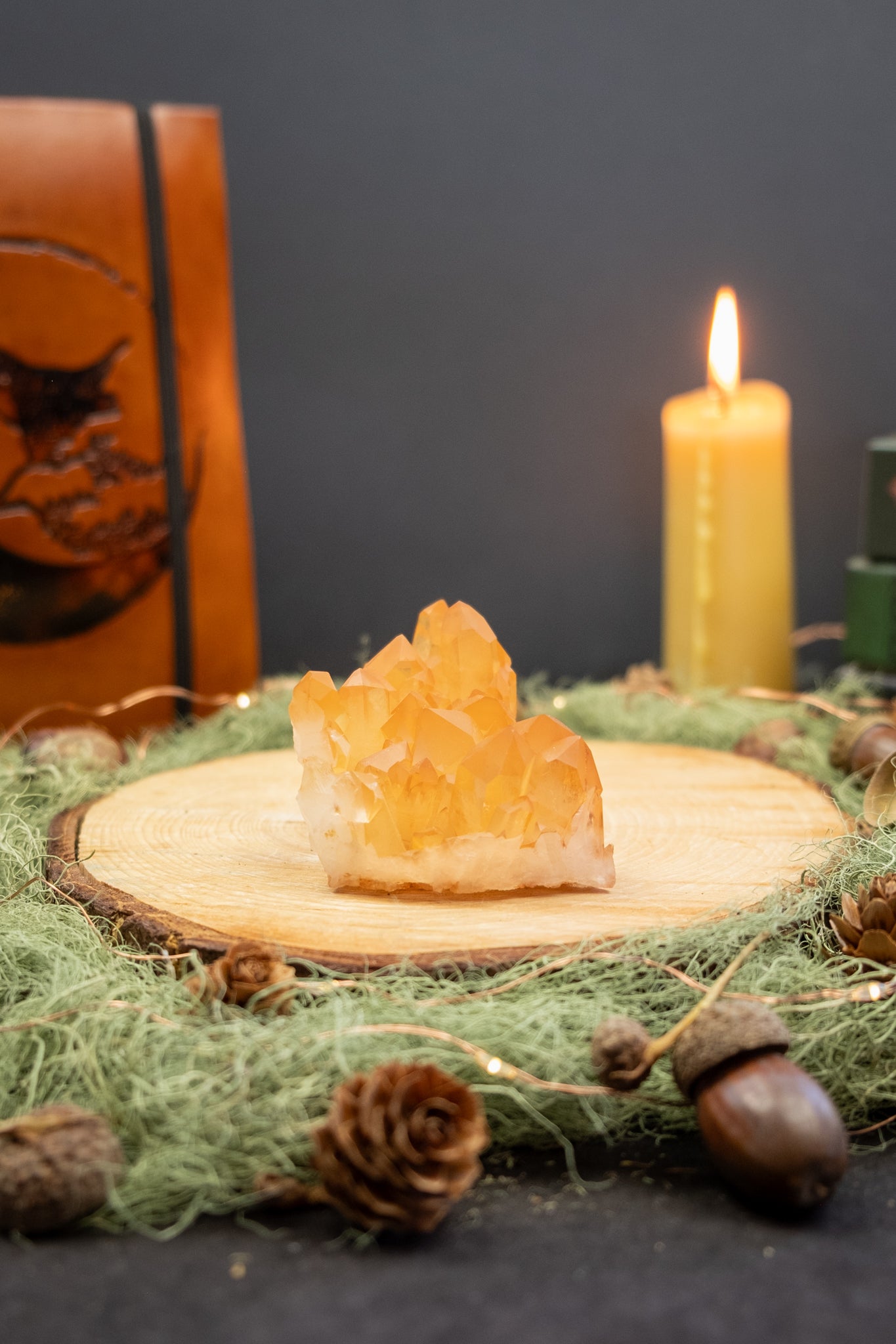 Tangerine Zeca de Souza Quartz Cluster, Natural Brazilian Orange Crystal, Creativity and Emotional Healing Stone