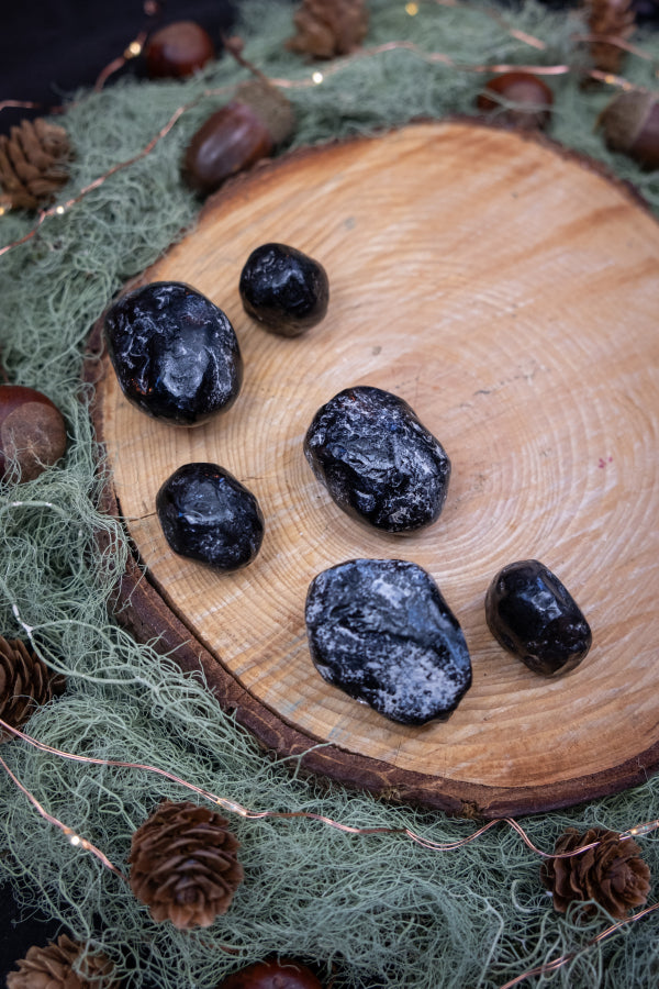 High Grade Apache Tear Stone Polished Gem for Protection Comfort Grounding Grief Support Volcanic Obsidian Energy Ally