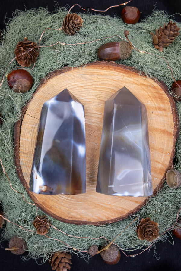Orca Agate Point Crystal, High Grade Orca Stone, Deep Healing Gem, Intuitively Chosen for Emotional Release and Inner Strength