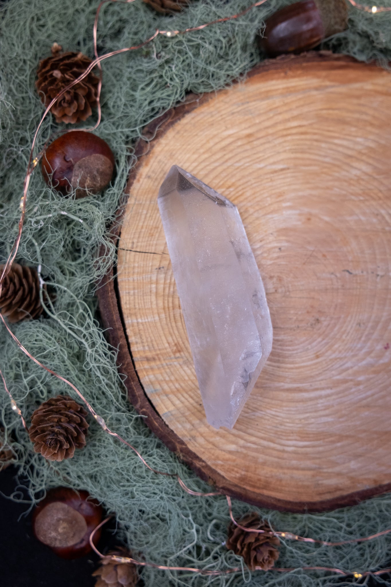 Phantom Lemurian Quartz Point, Natural Meditation Crystal Stone for Spiritual Growth and Clarity, Ethically Sourced from Brazil